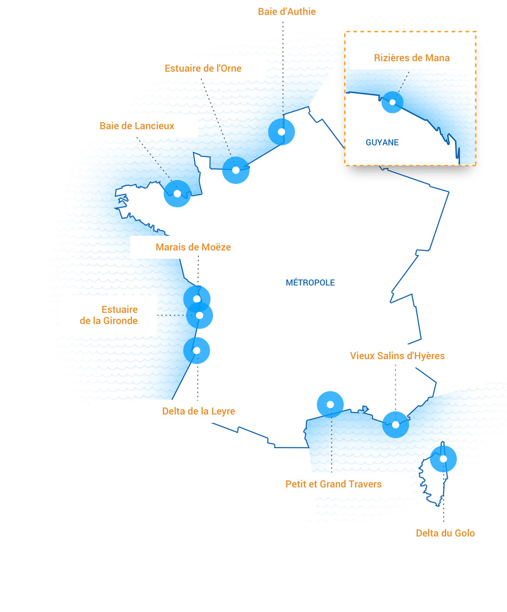 10 pilot coastal sites